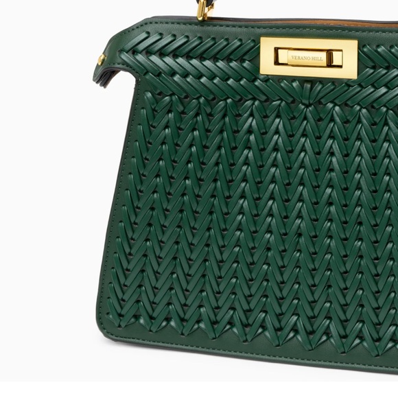 Verano Hill Dionne Woven Green Handbag - Picture 4 of 6